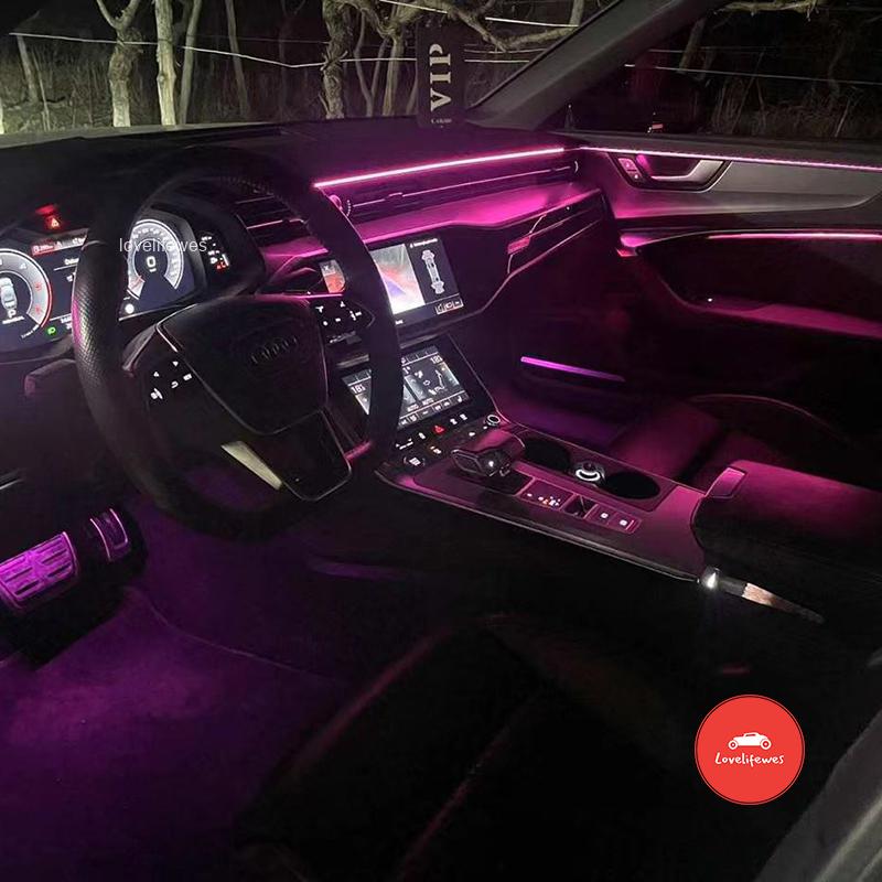 18 In 1 Symphony Ambient Light Voice Lighting Car Interior Dashboard Door Universal Rgb Fiat
